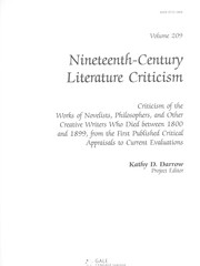 Cover of Nineteenth-century literature criticism by Kathy D. Darrow