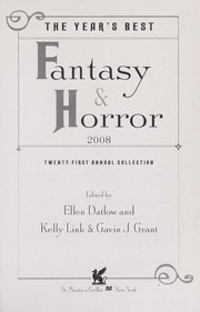 Front cover of The year's best fantasy & horror 2008 by Ellen Datlow