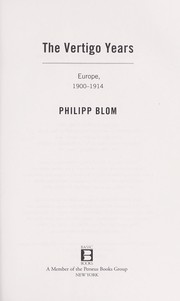 Cover of The vertigo years by Philipp Blom