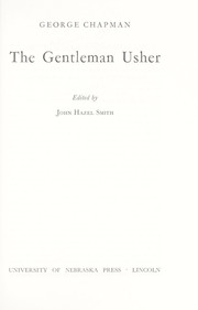 Cover of The gentleman usher by George Chapman