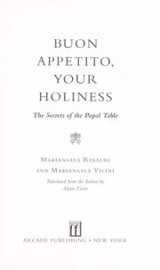 Cover of Buon appetito, your holiness by Mariangela Rinaldi