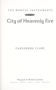 Front cover of City of Heavenly Fire by Cassandra Clare