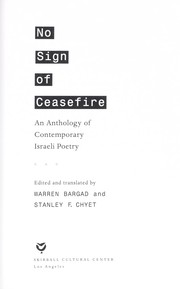 Front cover of No sign of ceasefire by Warren Bargad