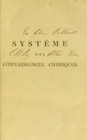 Front cover of Syst©·me des connaissances chimiques, et de leurs applications aux ph©♭nom©·nes de la nature et de l'art by Mme Dupiery