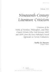 Cover of Nineteenth-century literature criticism by Kathy D. Darrow