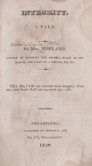 Cover of Integrity by Barbara Wreaks Hoole Hofland