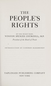 Cover of The people's rights by Winston S. Churchill