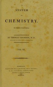 Front cover of A system of chemistry by Thomson, Thomas