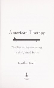 Cover of American therapy by Jonathan Engel