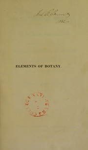 Front cover of Elements of botany and vegetable physiology by Achille Richard
