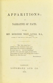 Cover of Apparitions by Bourchier Wrey Savile