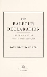 Cover of The Balfour Declaration by Jonathan Schneer