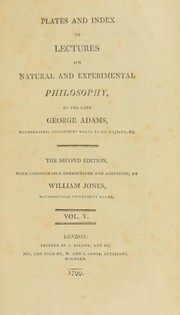 Cover of Lectures on natural and experimental philosophy by George Adams