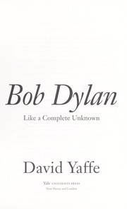 Cover of Bob Dylan by David Yaffe