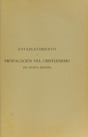 Front cover of Establecimiento y propagación del cristianismo en Nueva España by Vicente Riva Palacio