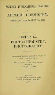 Front cover of Seventh International Congress of Applied Chemistry by International Congress of Applied Chemistry (7th 1909 London, England)