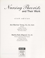 Cover of Nursing theorists and their work by Ann Marriner-Tomey