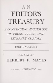 Cover of An editor's treasury by Herbert R. Mayes