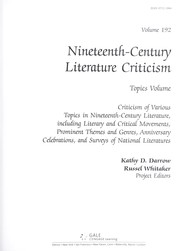 Front cover of Nineteenth-Century literature criticism by Unknown
