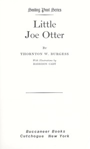 Cover of Little Joe Otter by Thornton W. Burgess