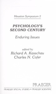 Front cover of Psychology's second century by Houston Symposium (2nd 1979 University of Houston)