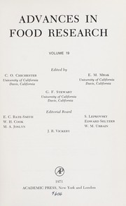 Cover of Advances in food research by E. M. Mrak