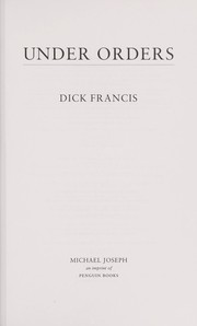 Cover of Under orders by Dick Francis