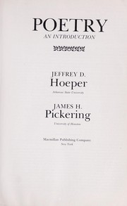 Cover of Poetry by Jeffrey D. Hoeper
