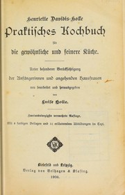 Cover of Praktisches Kochbuch f©ơr gew©œhnliche und feinere K©ơche by Henriette Davidis