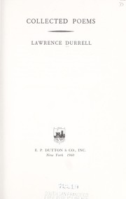 Cover of Collected poems by Lawrence Durrell