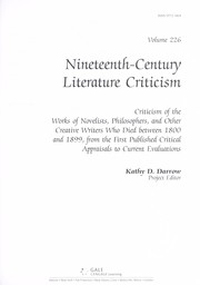 Cover of Nineteenth-century literature criticism by Kathy D. Darrow