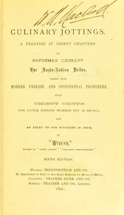 Front cover of Culinary jottings by A. R. Kenney-Herbert