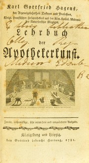 Front cover of Lehrbuch der Apothekerkunst by Karl Gottfried Hagen