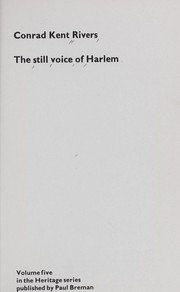 Front cover of The still voice of Harlem by Conrad Kent Rivers