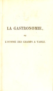 Cover of La gastronomie by J. de Berchoux