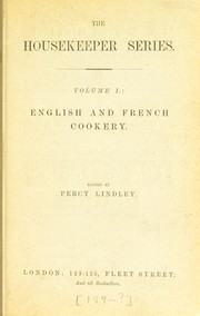 Front cover of English and French cookery by Percy Lindley
