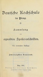 Front cover of Sammlung von erprobten Speisevorschriften by Deutsche Kochschule (Prague, Czechoslovakia)