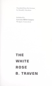 Cover of Die weiße Rose by B. Traven