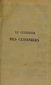 Front cover of Le cuisinier des cuisiniers by Jourdain-Lecointe docteur