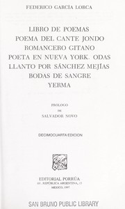 Cover of Libro de poemas by Federico García Lorca