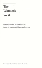 Front cover of The Women's West by Susan H. Armitage