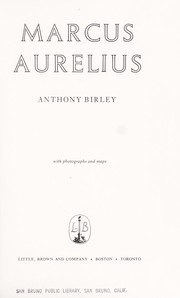 Cover of Marcus Aurelius by Anthony Richard Birley
