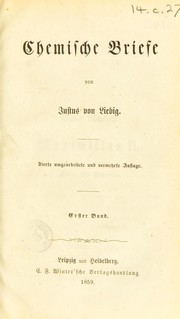 Front cover of Chemische Briefe by Liebig, Justus Freiherr von
