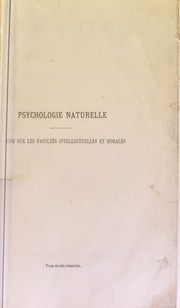 Cover of Psychologie naturelle by Prosper Despine