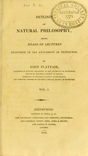 Front cover of Outlines of natural philosophy by John Playfair