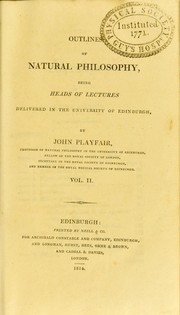 Front cover of Outlines of natural philosophy by John Playfair