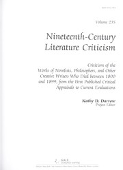Cover of Nineteenth-century literature criticism by Kathy D. Darrow