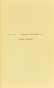 Front cover of Liverpool School of Cookery recipe book by E. E. Mann