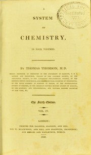 Front cover of A system of chemistry by Thomson, Thomas