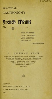 Cover of Practical gastronomy by Charles Herman Senn